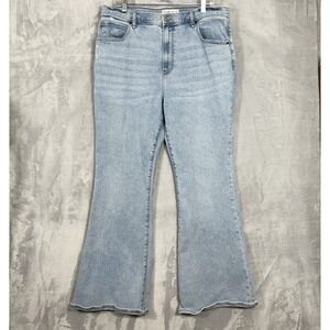 Abercrombie & Fitch The Flare Ultra High Rise Jeans Light Wash Sz 34/18R(34x30)